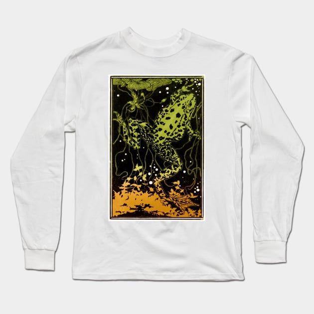 Swimming Frog by Julie de Graag Long Sleeve T-Shirt by rocketshipretro